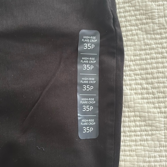 NEW J. Crew Petite High Rise Flare Crop Jean in All Day Stretch 35P BLACK - Picture 10 of 12